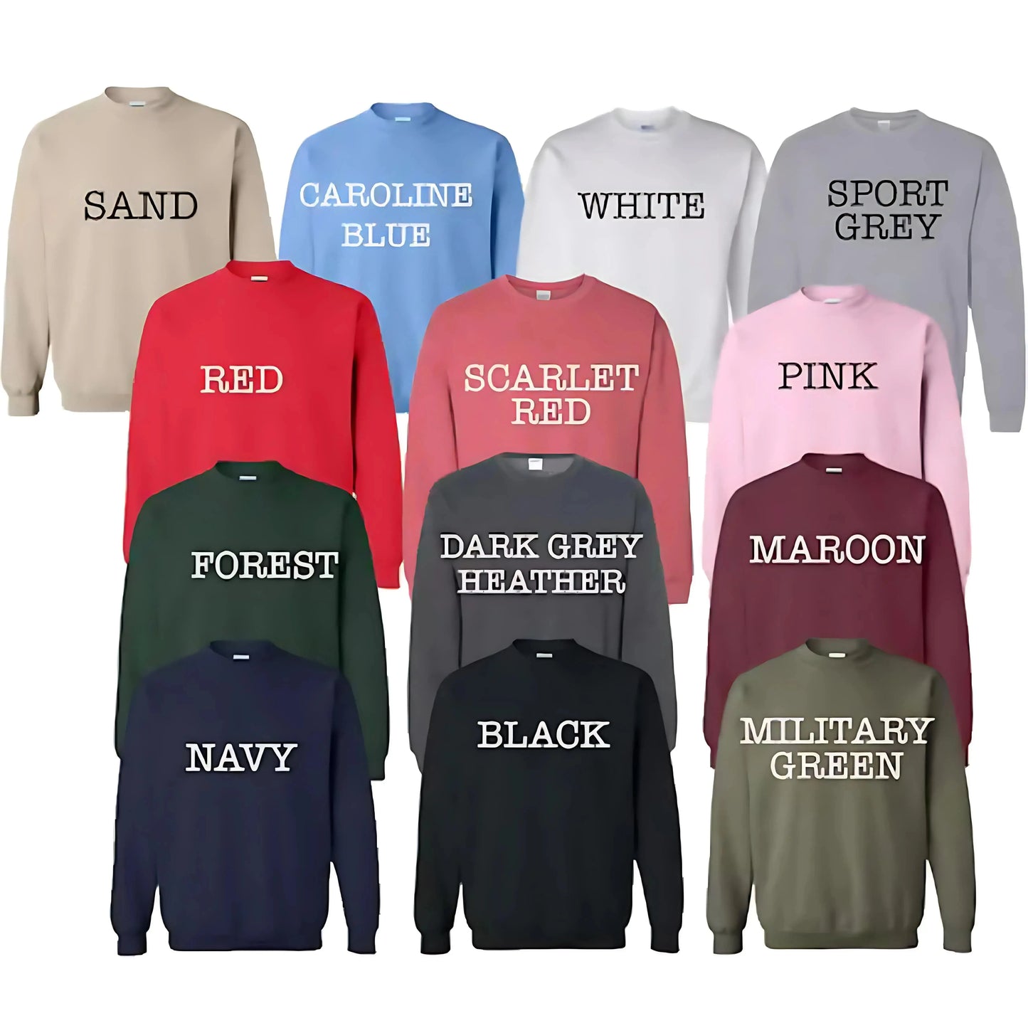 Custom Embroidered Text Sweatshirt – Personalized Crewneck with Your Name & Letters | Unique Gift Idea