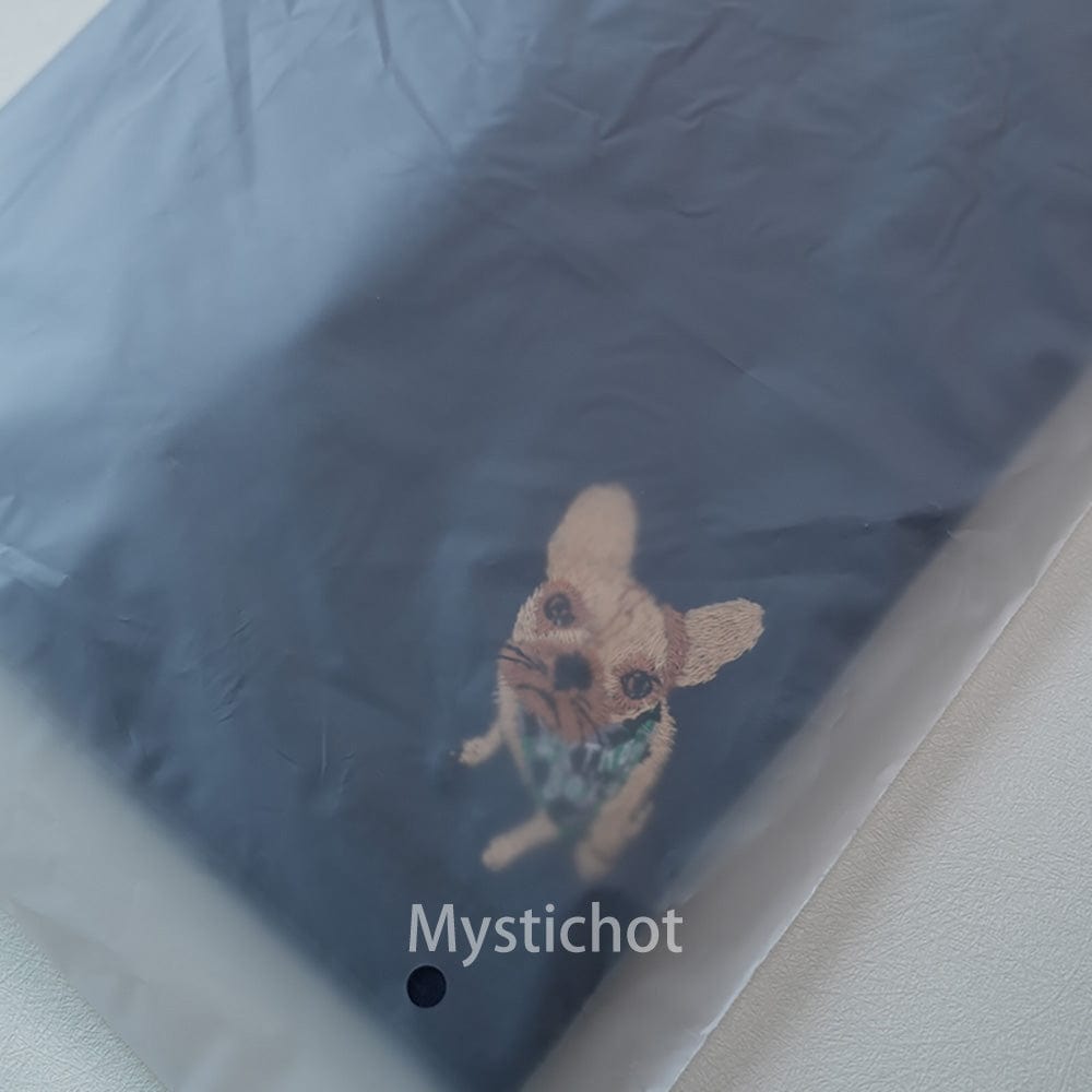 Mystichot Custom Embroidered Pet Hoodie,Personalised one-line Pet Sweatshirt