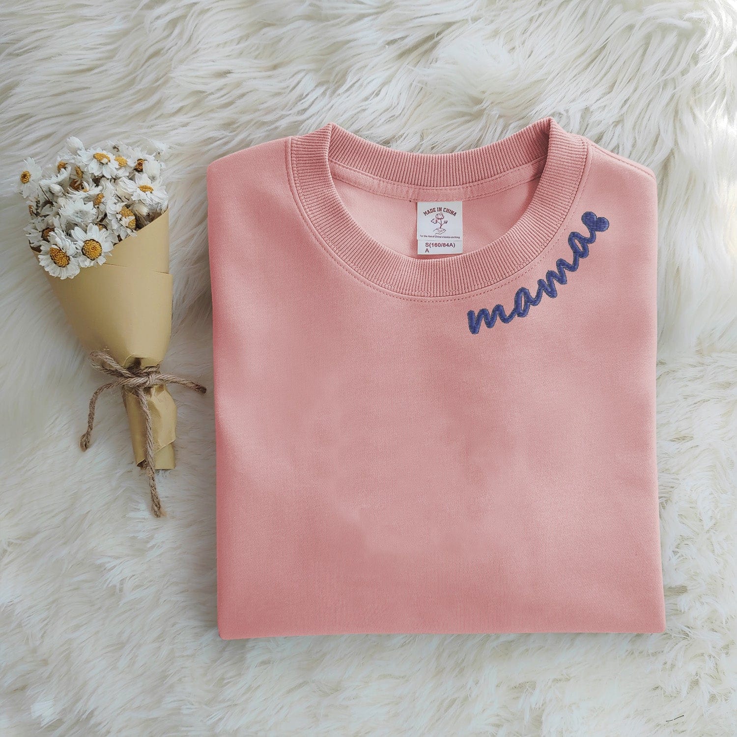 Custom-Embroidered-Mama-Pink-Sweatshirt