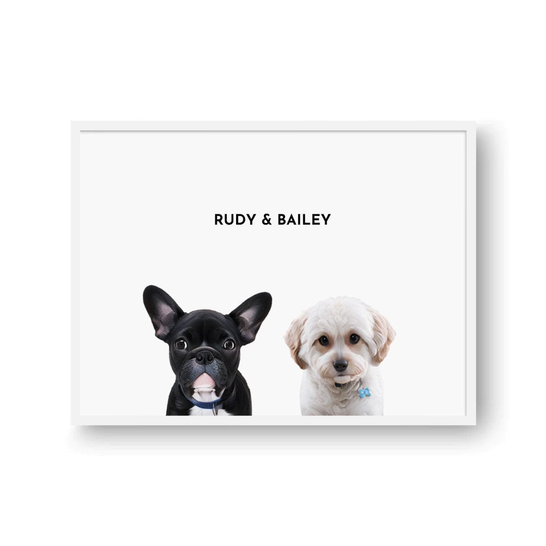 Ritratto per due animali domestici personalizzati