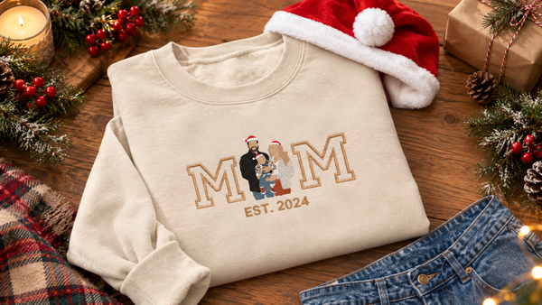 Mama Elf Papa Elf Sweatshirt: How to Build a Custom Embroidered Matching Christmas Set