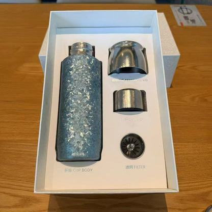 The Crystal Ti Series: Pure Titanium Magnetic Tea Tumbler & Sharing Cup