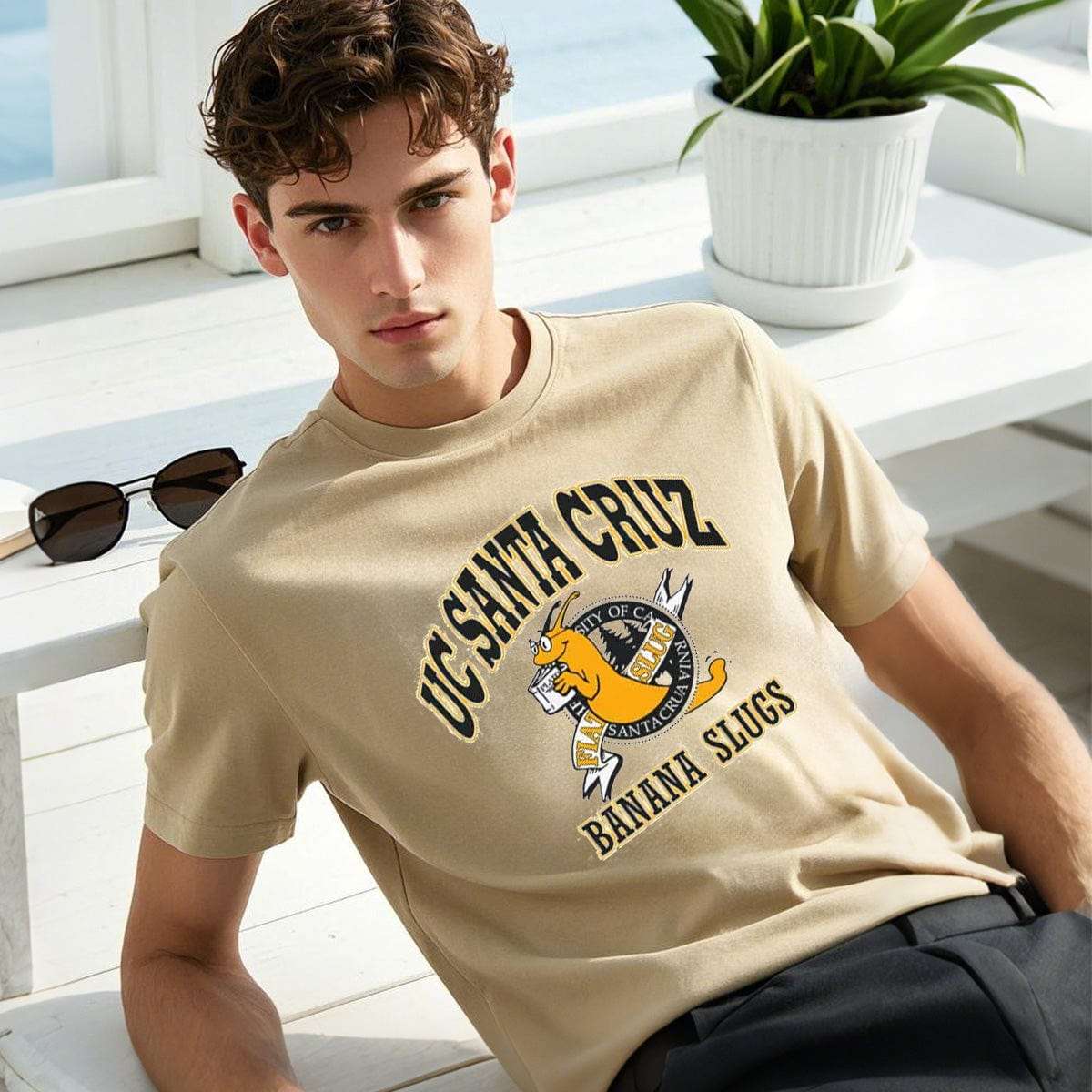 BANANA SLUGS print T-shirt