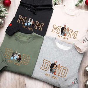 Personalized embroidered family photo hoodie