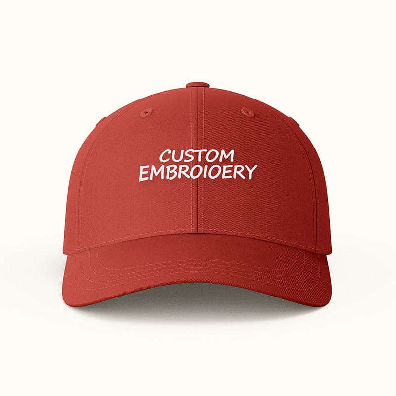 Custom-Embroidered-Baseball-Beige-Red-Hat