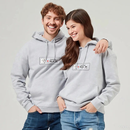 Mystichot Custom Embroidered 100% Cotton sweatshirt hoodie - Music player