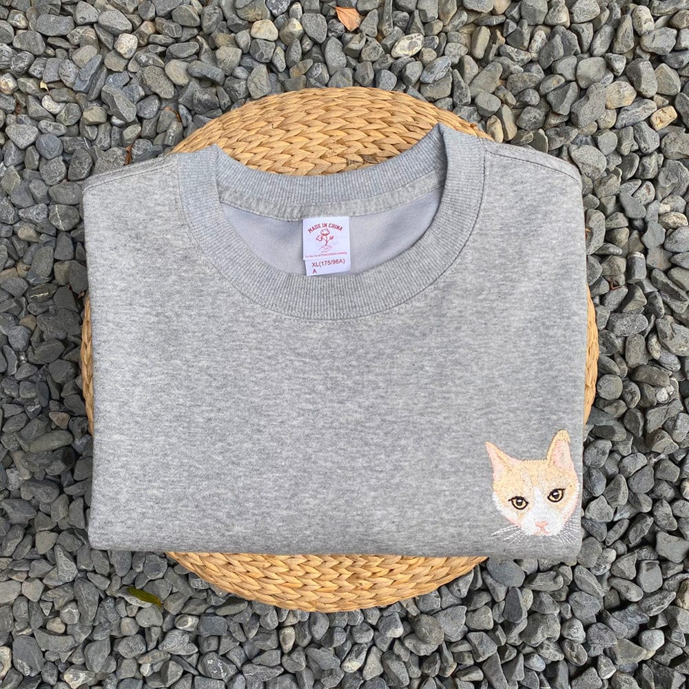 Custom-Embroidered-Pet-Steel Grey-Sweatshirt