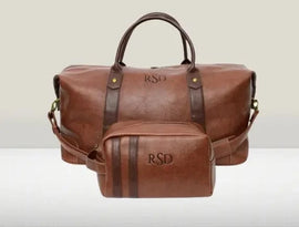 A Gentleman's Essential: Personalized Travel Bag Set, Ideal for Groomsmen, Best Men, and as an Anniversary Gift