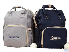 Personalized Diaper Bag Backpack: A Fantastic Gift for New Moms, Ideal for Baby Boys or Girls at Baby Showers