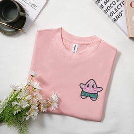 Cute cartoon version custom Embroidered T-shirt sweatshirt