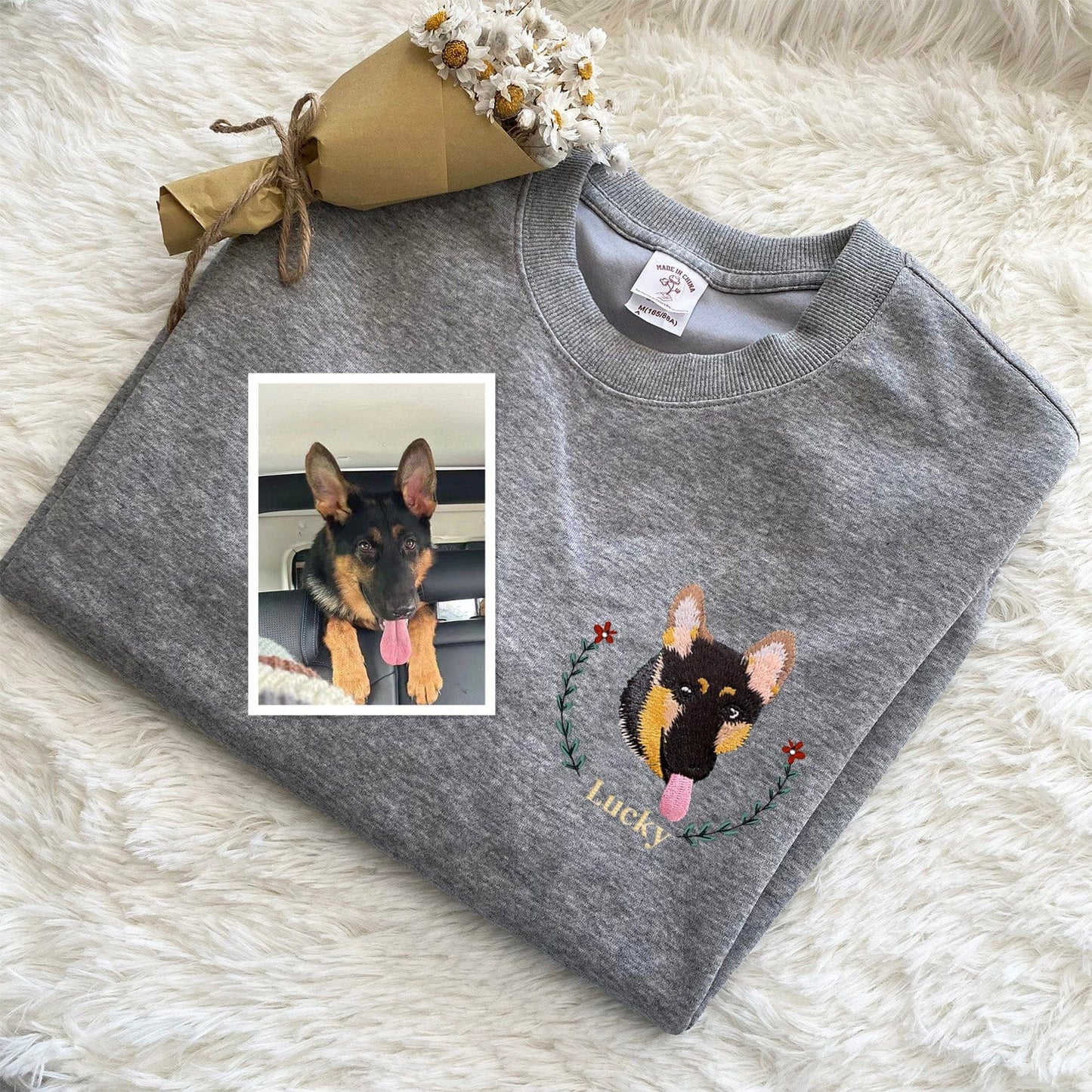 Embroidered-Pet-Grey-Sweatshirt-Hoodie