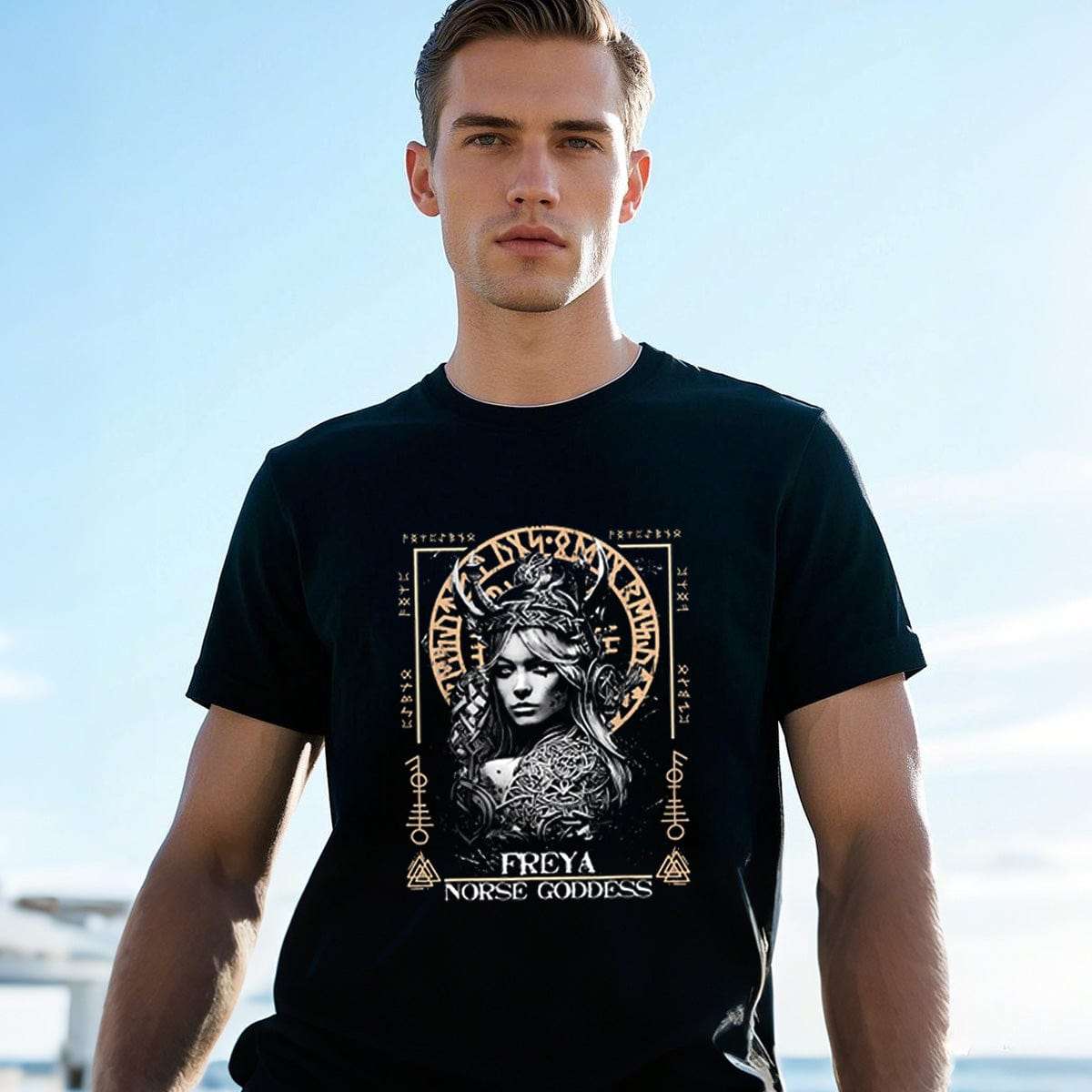 NORSE GODDESS-FREYA- Printed T-shirt