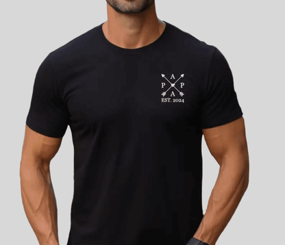 "Papa's Pride & Joy" Custom T-Shirt | Customize with Kid's Name & Birth Year