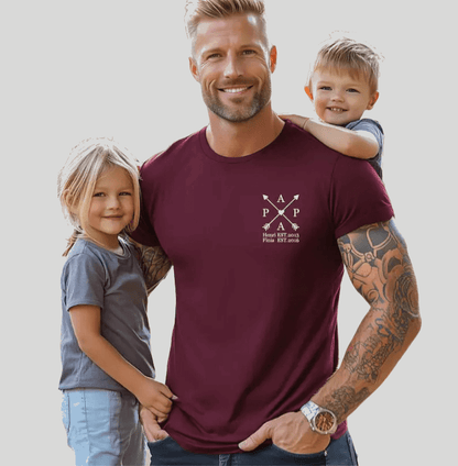 "Papa's Pride & Joy" Custom T-Shirt | Customize with Kid's Name & Birth Year