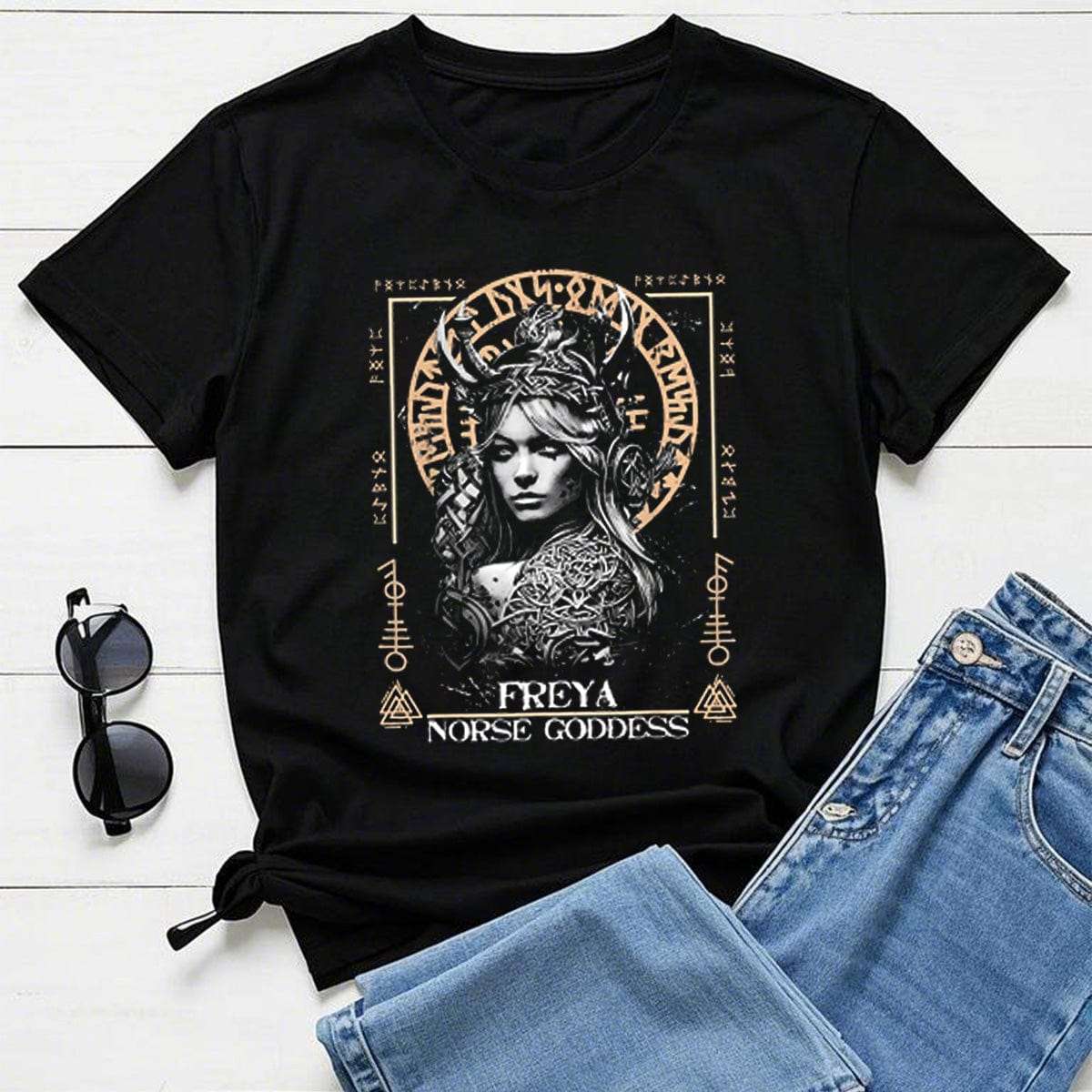 NORSE GODDESS-FREYA- Printed T-shirt