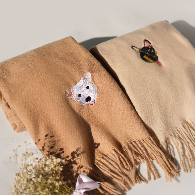 Custom-Embroidered-Pet-Portrait-Woven-Scarf-Dog7