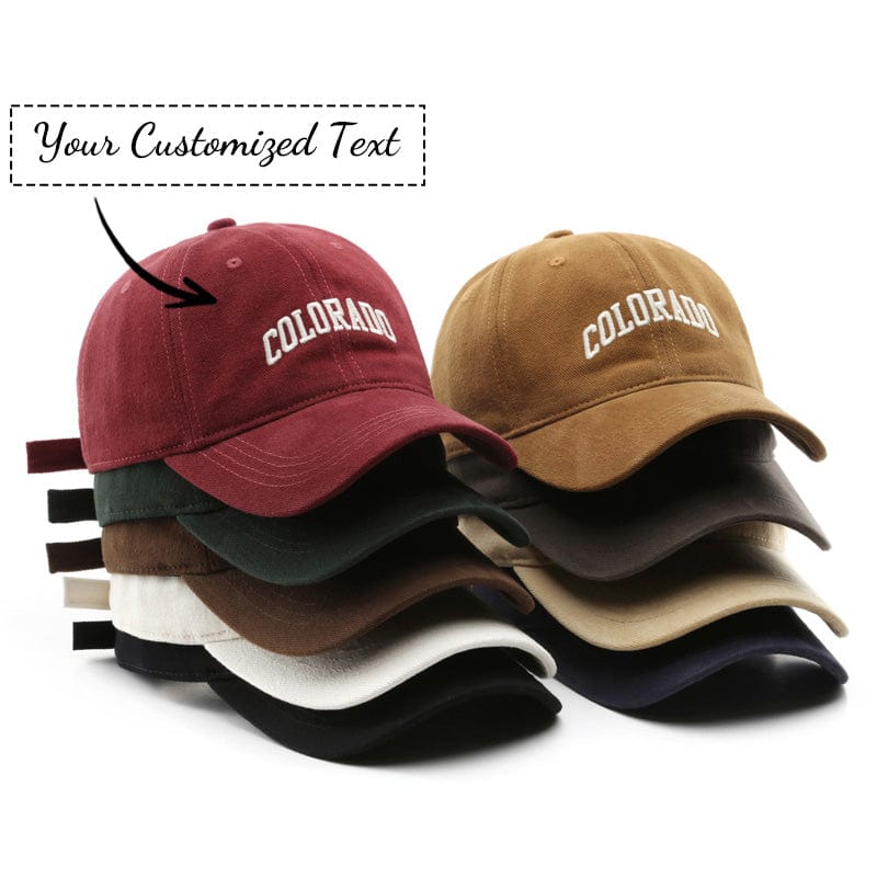 Custom monogrammed embroidered baseball cap