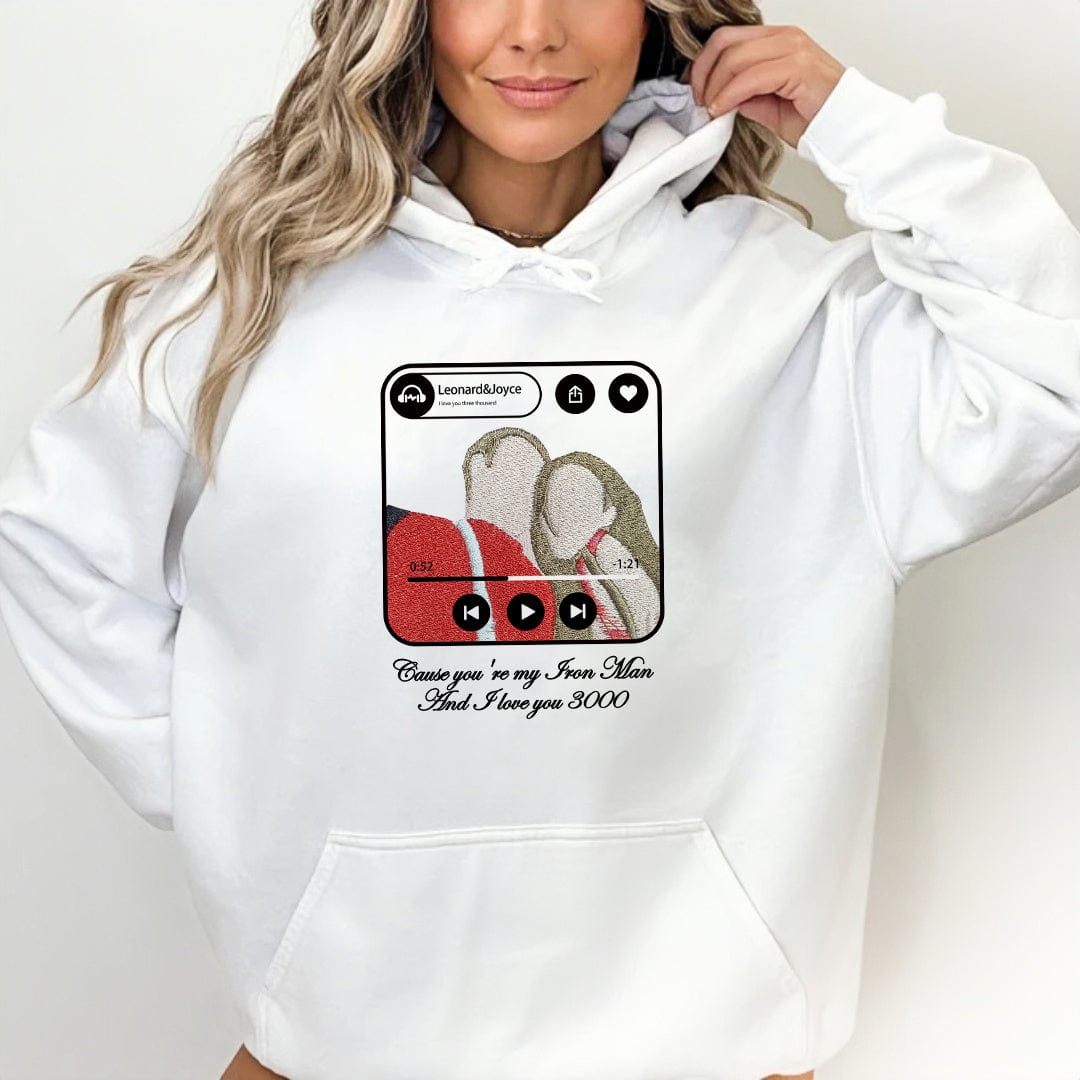 Regalo per le giocatore musicale di musica da felpa con cappuccio personalizzato