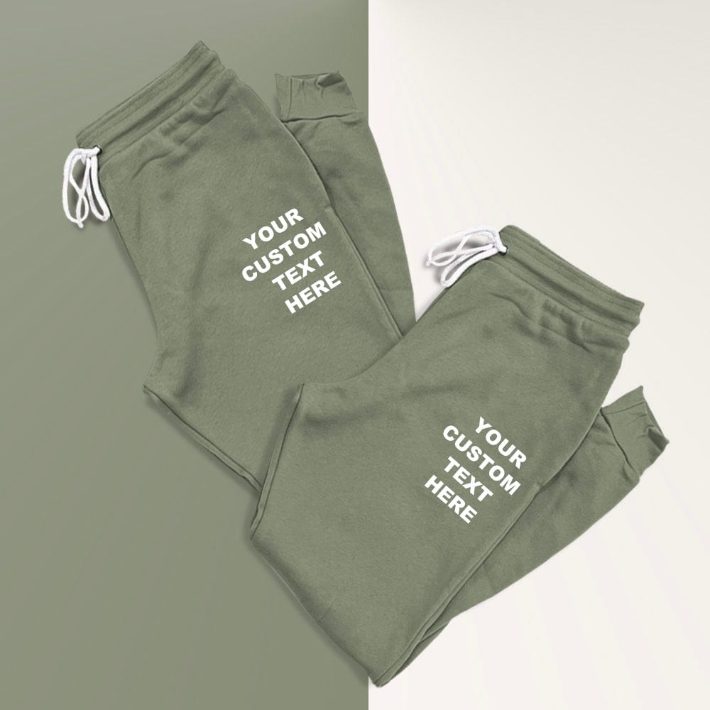 Custom-Embroidered-Words-Army Green-Sweatpants