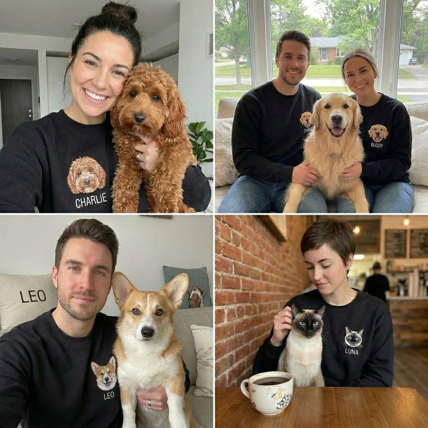 Mystichot Custom Embroidered Pet Sweatshirt