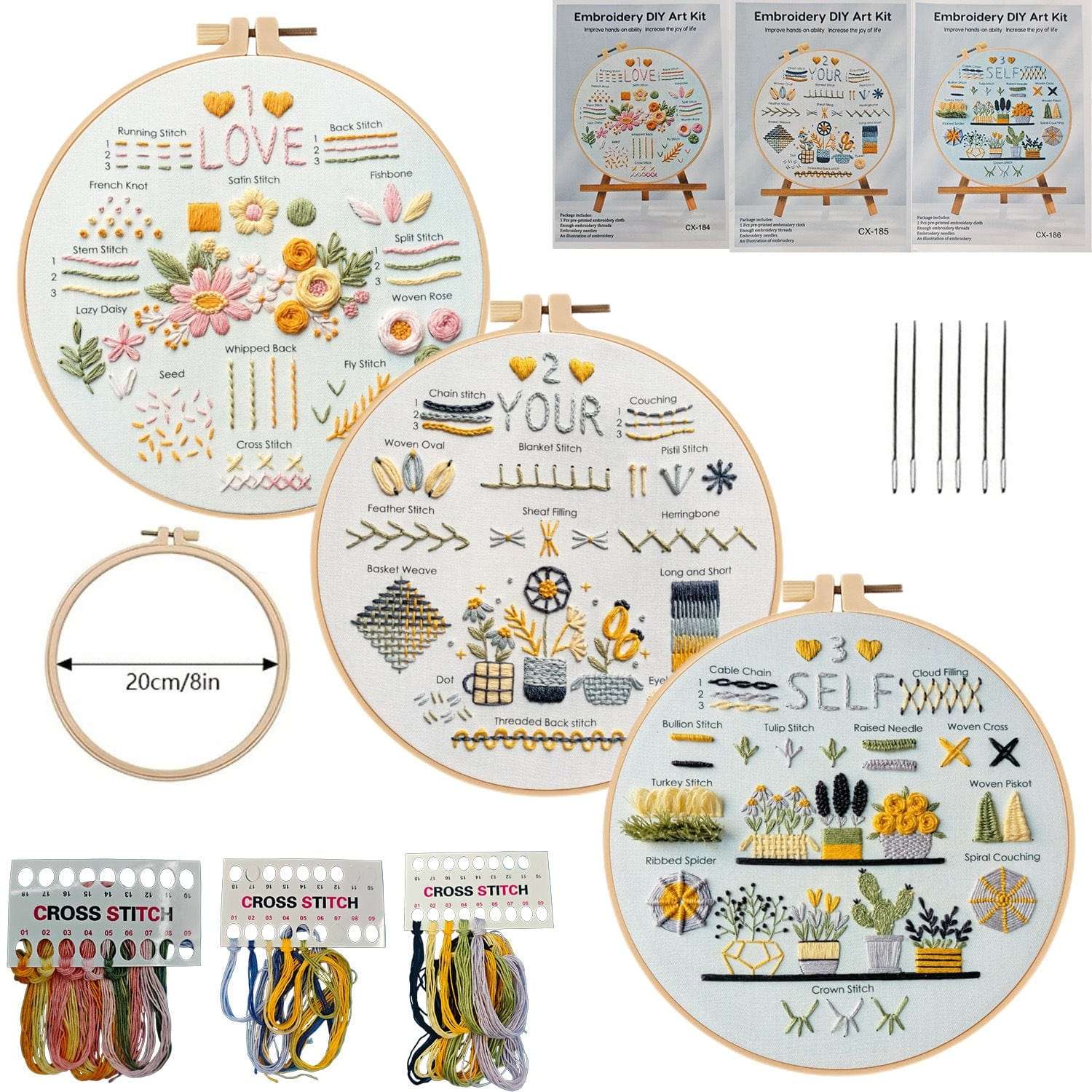 New Arrivals DIY Stitch Sampler Embroidery Kit Great Gift for Craft Lovers