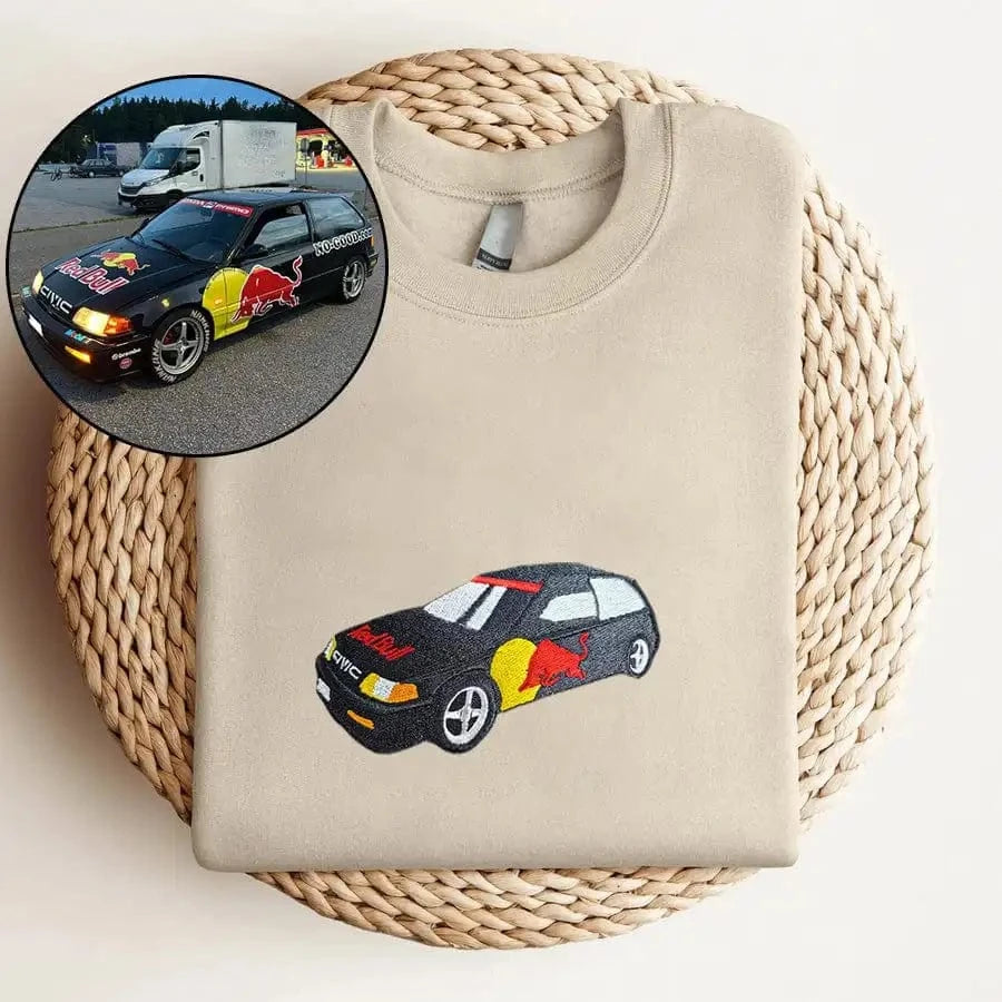customized car embroidered hoodie personalized car enthusiast gift
