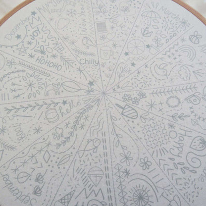 New Arrivals A Year of Doodles Pre-printed Embroidery Fabric Kit