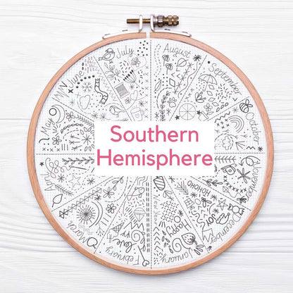 New Arrivals A Year of Doodles Pre-printed Embroidery Fabric Kit