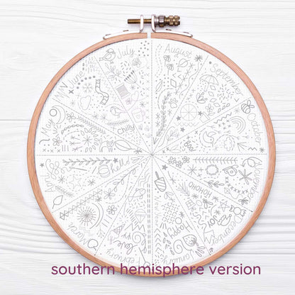 New Arrivals A Year of Doodles Pre-printed Embroidery Fabric Kit