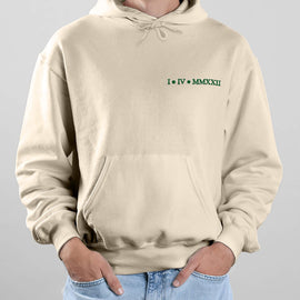 Custom Date Embroidered Hoodie