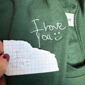 Custom Handwriting Embroidered Sweatshirt | Personalized Gift