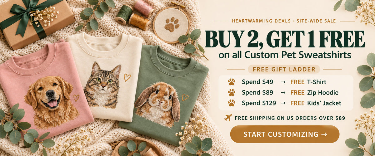 MYSTICHOT custom pet sweatshirt promotion banner homepage banner