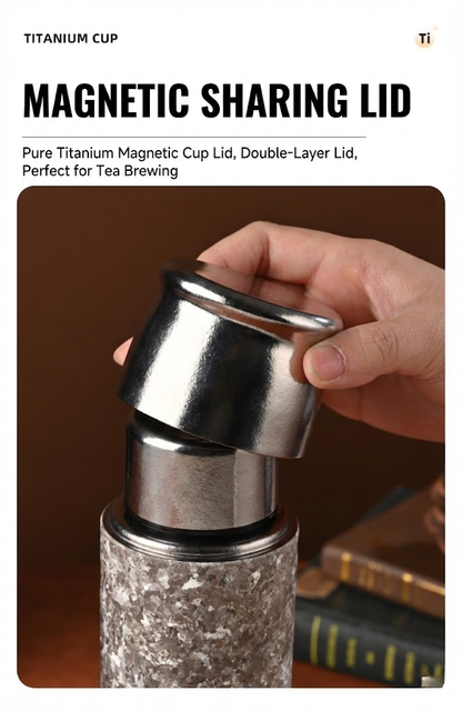 The Crystal Ti Series: Pure Titanium Magnetic Tea Tumbler & Sharing Cup