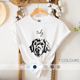 Camicia per animali domestici personalizzati - foto di animali domestici + nome